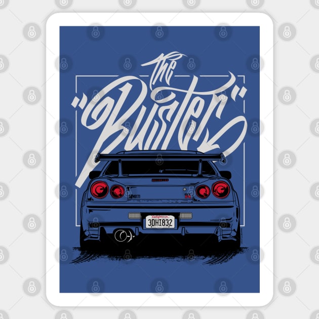 The Buster is a Fast Racer Sticker by Bomb171